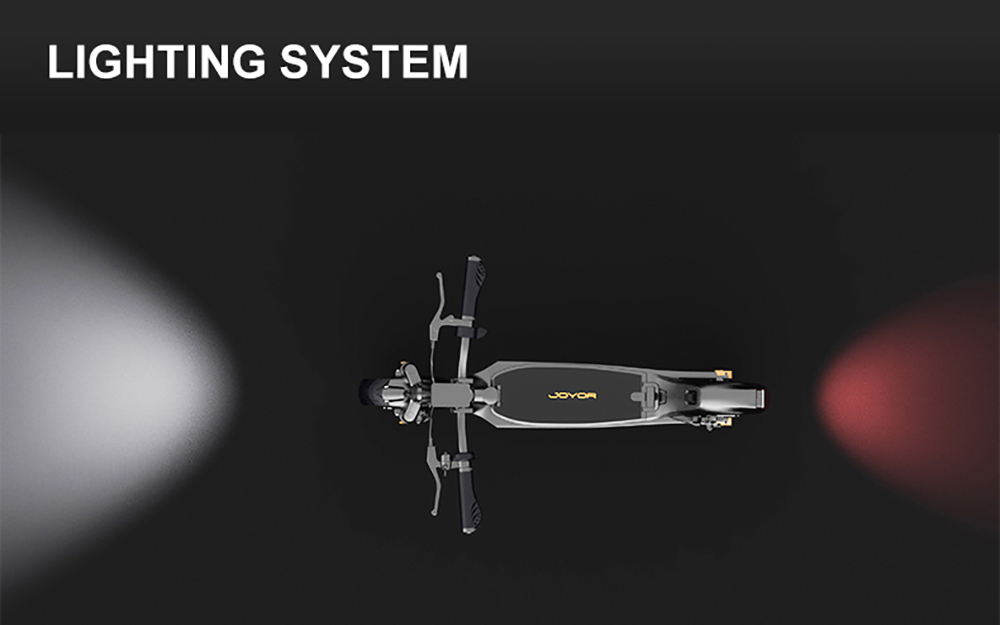 JOYOR C10E Electric Scooter, ABE Certification, 500W Motor, 48V 10.4AH batéria, 10-palcové pneumatiky, max. rýchlosť 20 km/h, dojazd 40 km, predná a zadná kotúčová brzda, predný tlmič