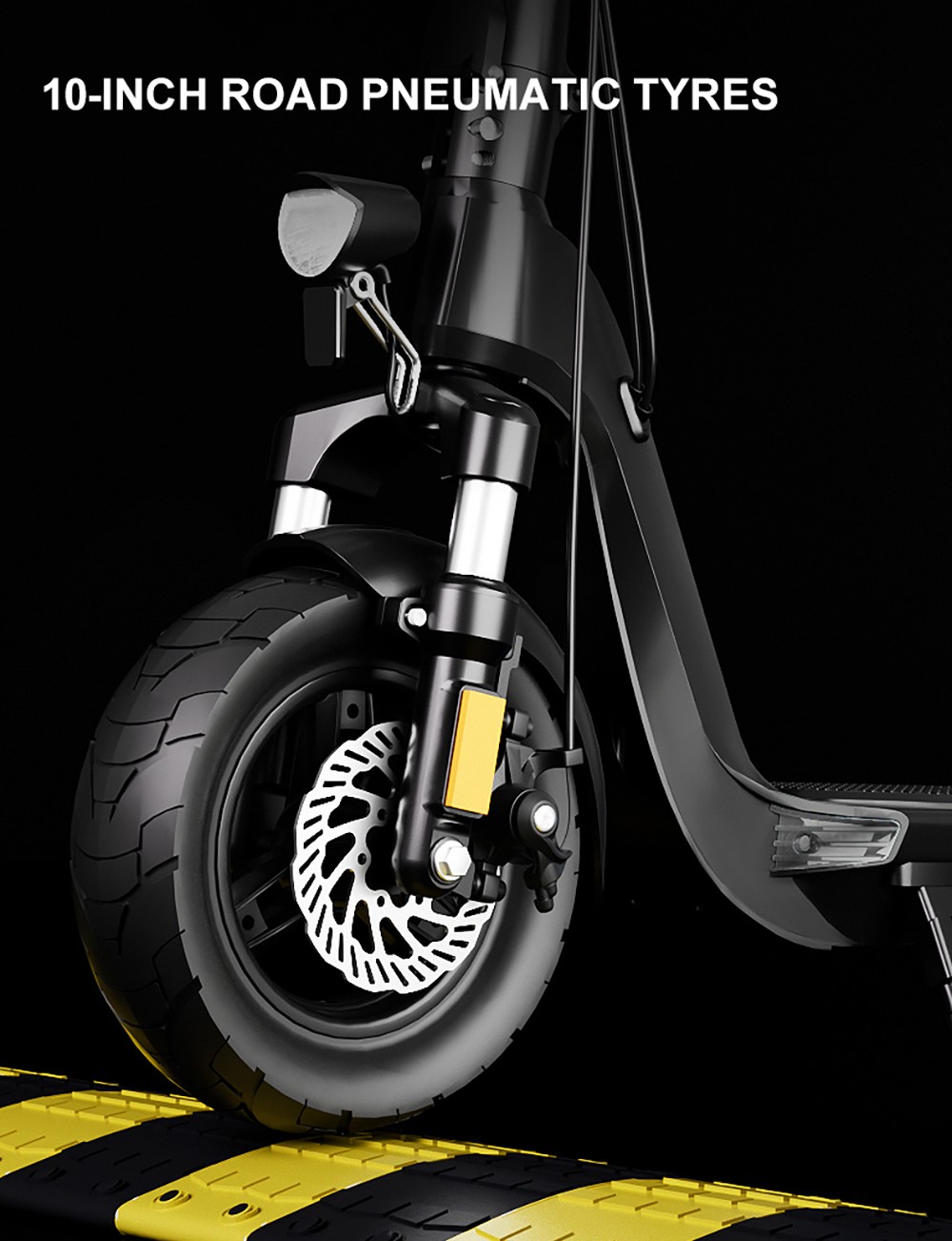 JOYOR C10E Electric Scooter, ABE Certification, 500W Motor, 48V 10.4AH batéria, 10-palcové pneumatiky, max. rýchlosť 20 km/h, dojazd 40 km, predná a zadná kotúčová brzda, predný tlmič