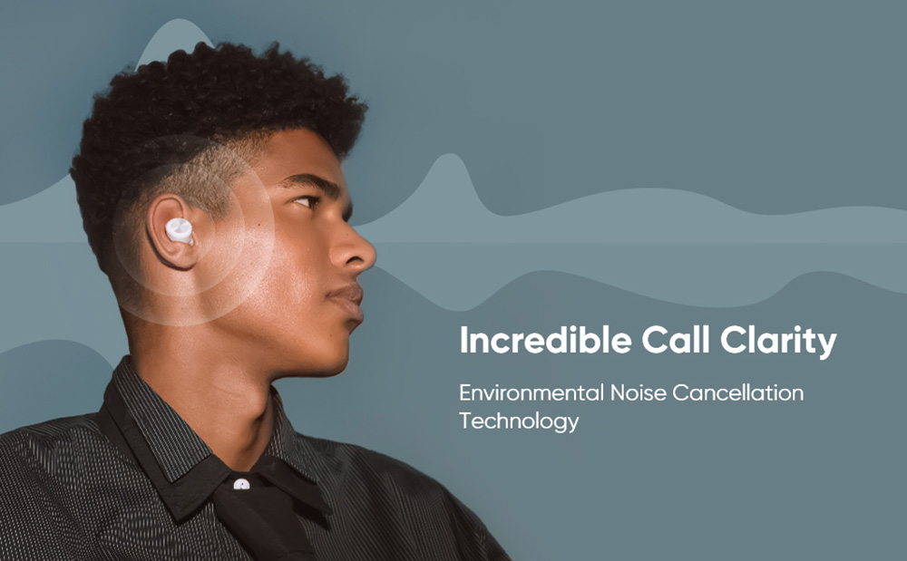 Realme DIZO GoPods D TWS Wireless Bluetooth Earbuds, Environment Noise Cancellation, Bluetooth 5.0, 20 Hours Battery Life - Black