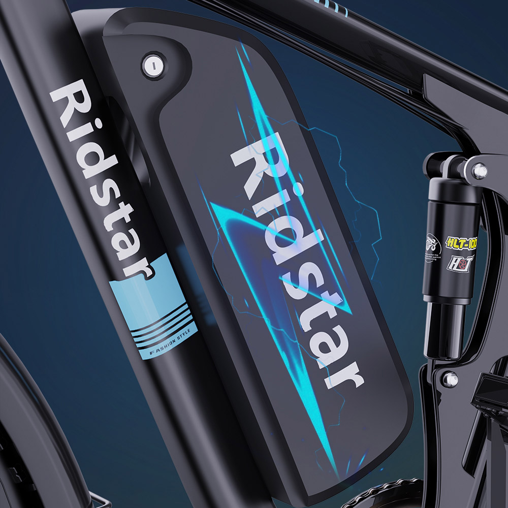 Ridstar E26 Pro Electric Bike, 1000W*2 Motor, 48V 23Ah Battery, 26*4 Inch Fat Tires, 49km/h Max Speed, 75km Range, Dual Hydraulic Brake, Full Suspension, Shimano 7-speed