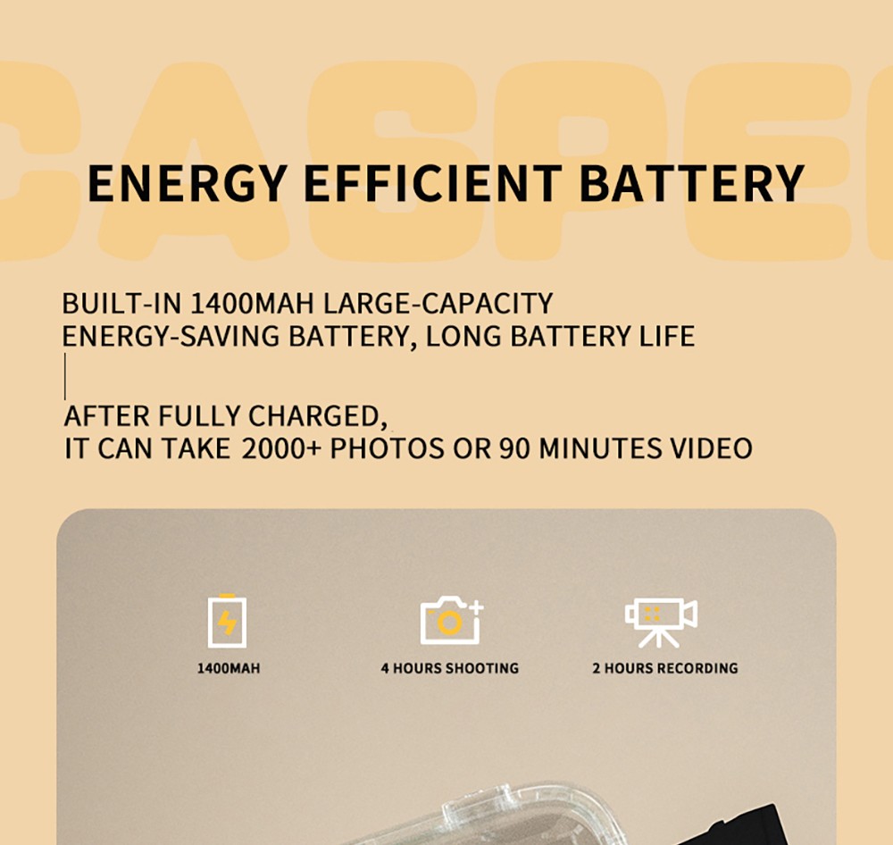 WOWKIDS K27 Kids Instant Print Camera, 48MP Front & Rear Dual Cameras, 1080P Resolution, 4 Filters, 32GB TF Card, 1400mAh Battery - Yellow