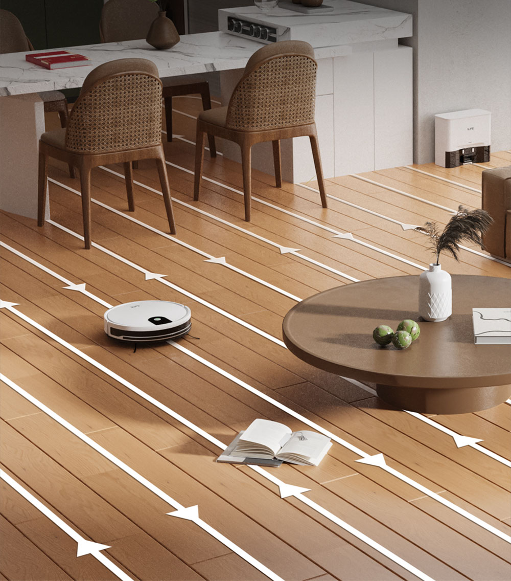 ILIFE G9 Pro Saugroboter, mit Selbstentleerungsstation, Gyroskop-Navigation, 3000 Pa Saugleistung, 100 Min. Laufzeit, 2,5 l Staubbeutel, Plan-/Edge-/Spot-/Max-Modus, unterstützt Alexa/Google Home - Weiß