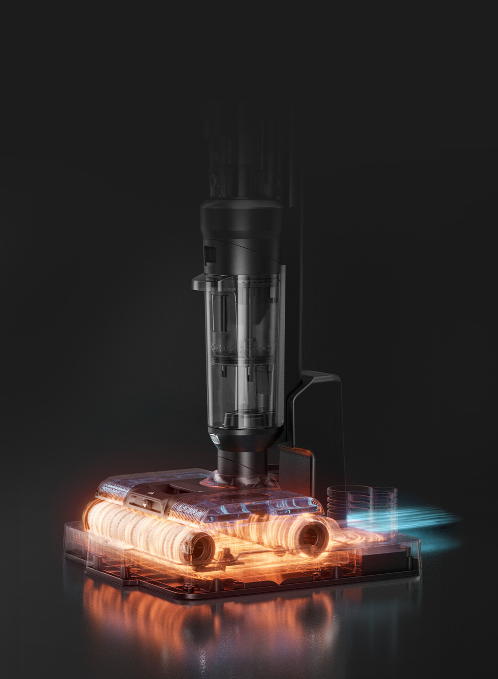 JIMMY PW11 Pro 4-in-1 kabelloser Staubsauger und Waschmaschine, 460 W Leistung, doppelte Reinigung mit zwei B&uuml;rstenrollen, schnelles Trocknen mit Hei&szlig;luft, LED-Display, 180&deg; flaches Design &ndash; EU-Stecker (Silber-Schwarz)