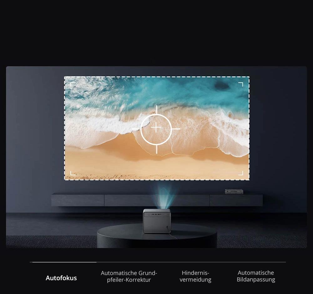 WANBO DaVinci 1 Pro Beamer, 600 ANSI, Native 1080P, Android 11, 5G/2,4G WLAN, Autofokus/Automatische Trapezkorrektur/Automatische Bildschirmanpassung/Hindernisvermeidung