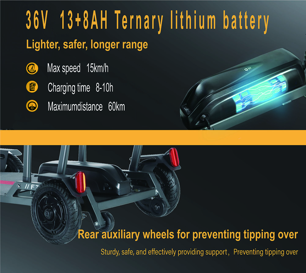 Freejoyer F7 Plus Four-wheel Electric Scooter with Seat, 300W Motor, 36V 21AH Battery, 15km/h Max Speed, 35km Max Range - Grey