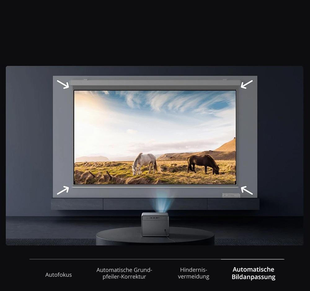 WANBO DaVinci 1 Pro Beamer, 600 ANSI, Native 1080P, Android 11, 5G/2,4G WLAN, Autofokus/Automatische Trapezkorrektur/Automatische Bildschirmanpassung/Hindernisvermeidung
