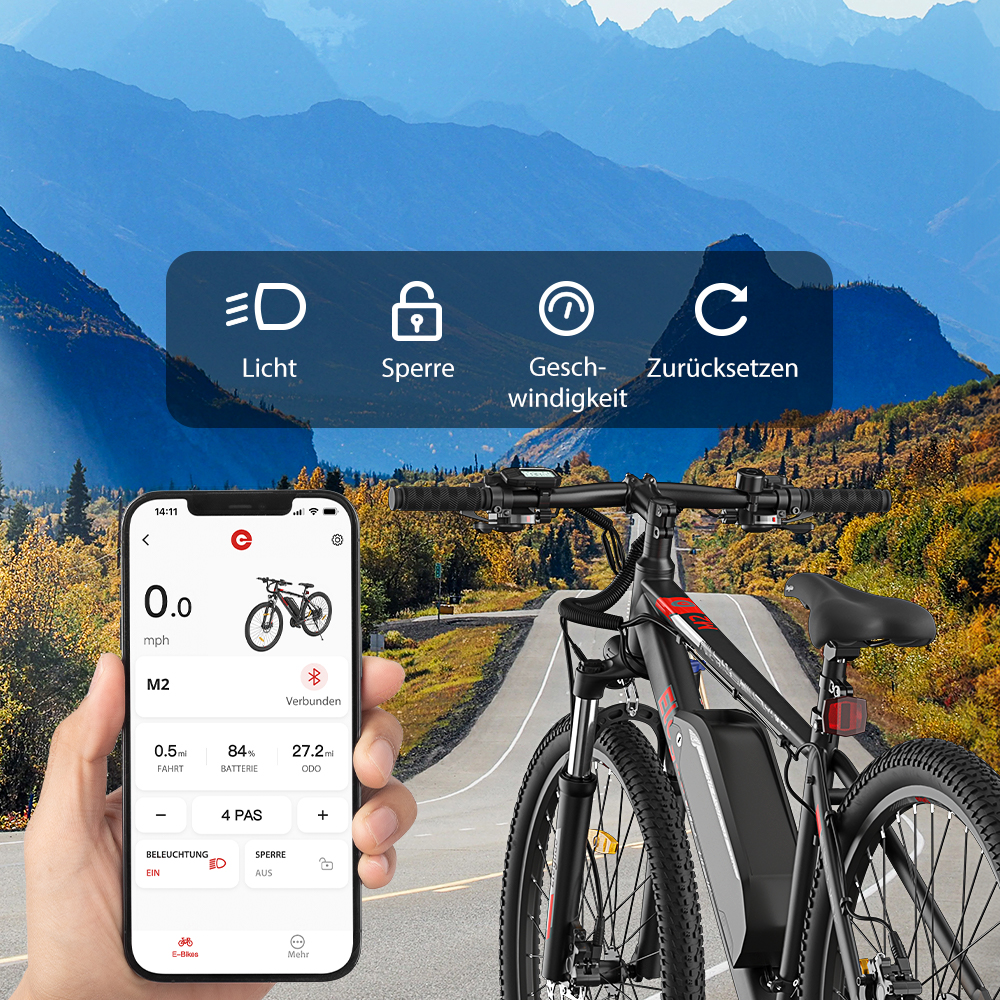 Eleglide M2 27,5'' x 2,35'' Elektro-Mountainbike 36V 15,6AH 250W