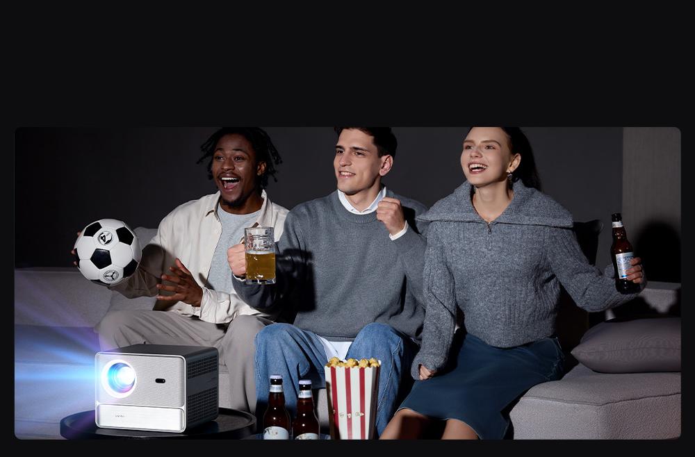 WANBO DaVinci 1 Pro Beamer, 600 ANSI, Native 1080P, Android 11, 5G/2,4G WLAN, Autofokus/Automatische Trapezkorrektur/Automatische Bildschirmanpassung/Hindernisvermeidung