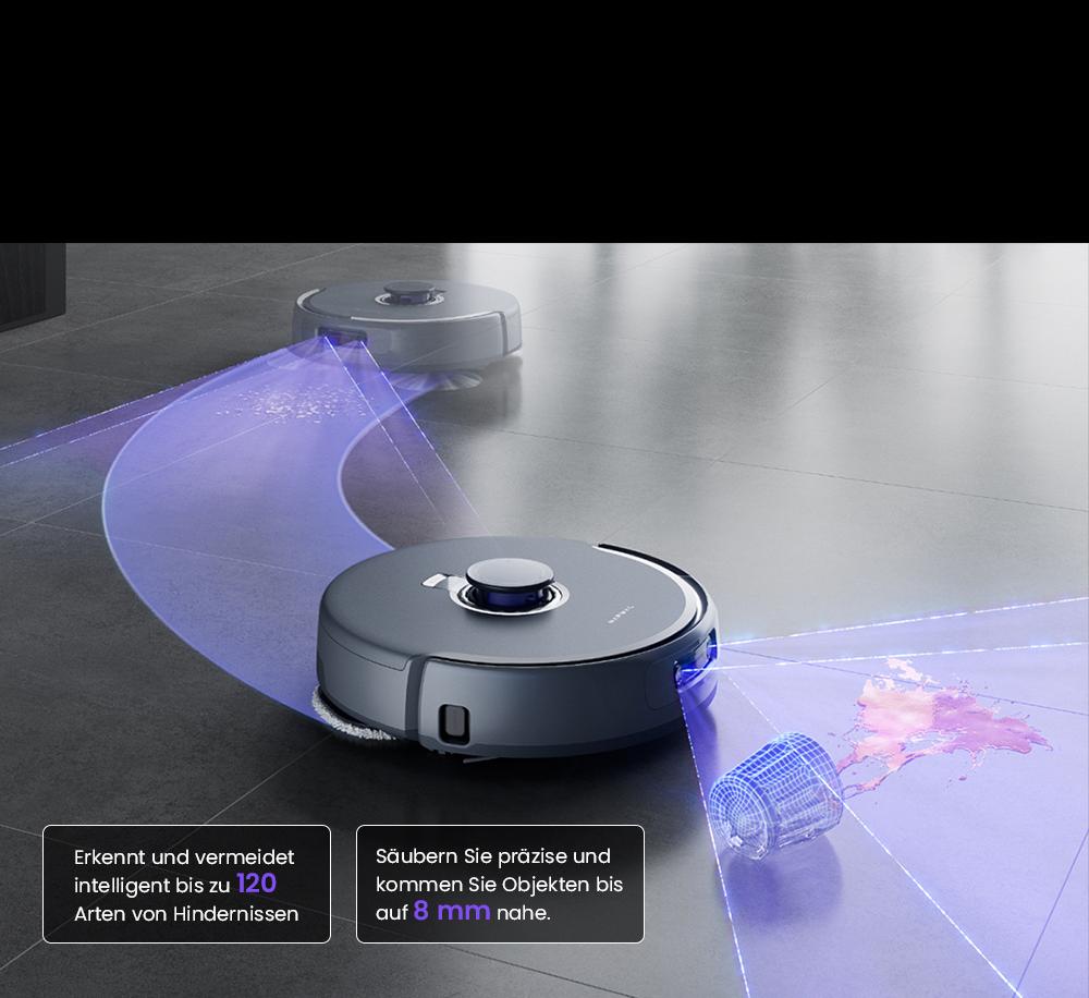 Narwal Freo Z Ultra Saugroboter und Wischmopp mit Basisstation, 12.000 Pa Leistung, Selbstentleerung, Doppelkamera, kein Verheddern, 120 Tage wartungsfrei, Drei-Laser-Hindernisvermeidung, KI-adaptives Waschen und Trocknen mit hei&szlig;em Wasser &ndash; Wei&szlig;