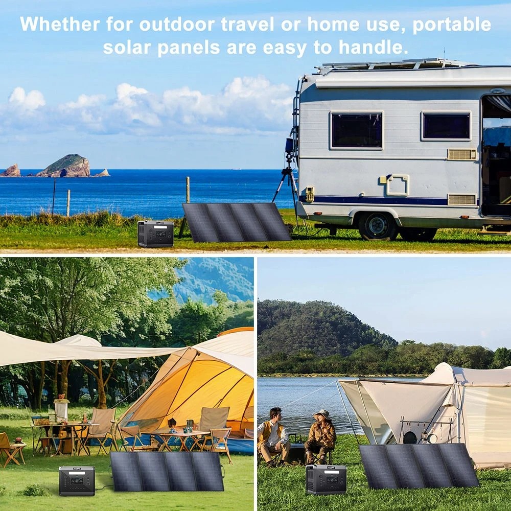 SolarPlay Q2501 Tragbare Powerstation + SolarPlay T200 Solarmodul, 2400 W/2160 WH LiFePO4-Akku, 12 Ausgangsanschl&uuml;sse, vollst&auml;ndig aufgeladen in 1,5 Stunden, 4 Lademethoden