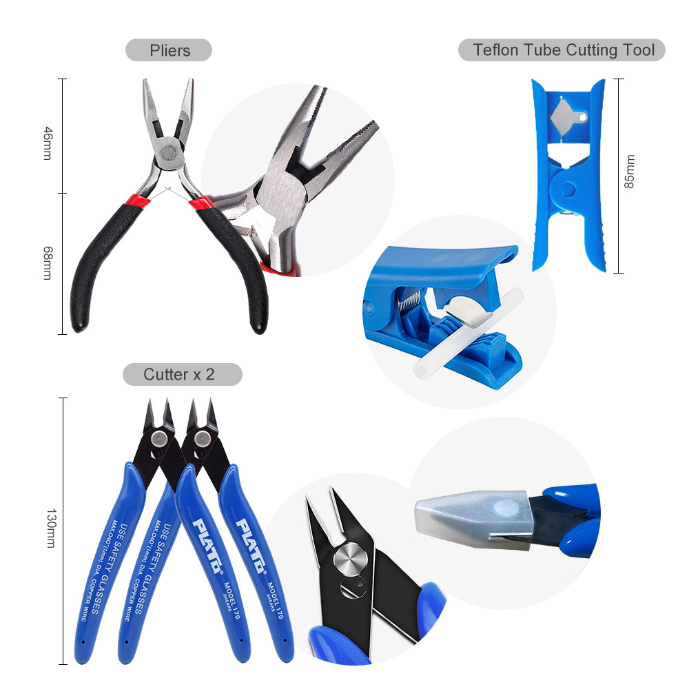 73Pcs Mintion 3D Printer Accessories Kit, with Mouth Cleaning Kit, Deburring Tools, Removal Tools, Tweezers, Pliers, and Much More