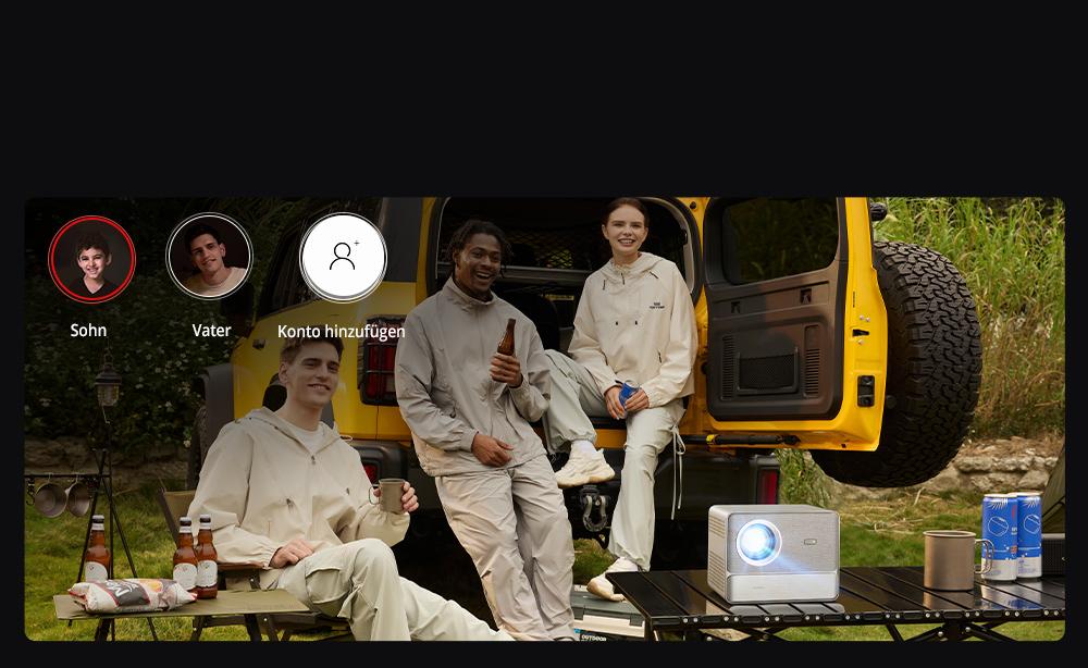 WANBO DaVinci 1 Pro Beamer, 600 ANSI, Native 1080P, Android 11, 5G/2,4G WLAN, Autofokus/Automatische Trapezkorrektur/Automatische Bildschirmanpassung/Hindernisvermeidung