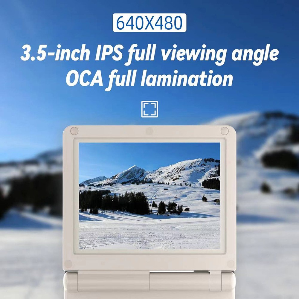 ANBERNIC RG35XXSP Flipped-Spielekonsole, 3,5-Zoll-IPS-Bildschirm, 64 GB TF-Karte mit &uuml;ber 5000 Spielen, Hall-Magnetschalter &ndash; Transparentes Schwarz