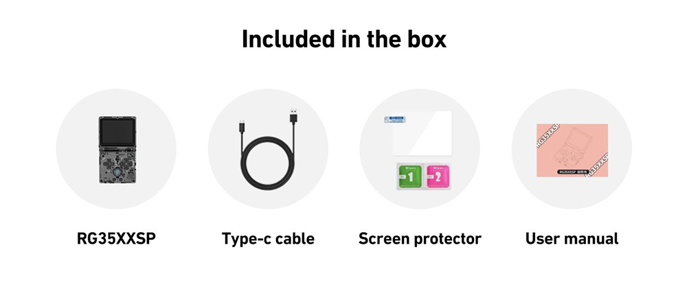 ANBERNIC RG35XXSP Flip Game Console, 64GB + 128GB with 10000 Games, 30+Emulators, 3.5inch IPS Screen, HDMI Out,  Multimedia Apps, 8H Autonomy, 5G Wifi Bluetooth, Hall Magnetic Switch, Moonlight Streaming - Transparent White