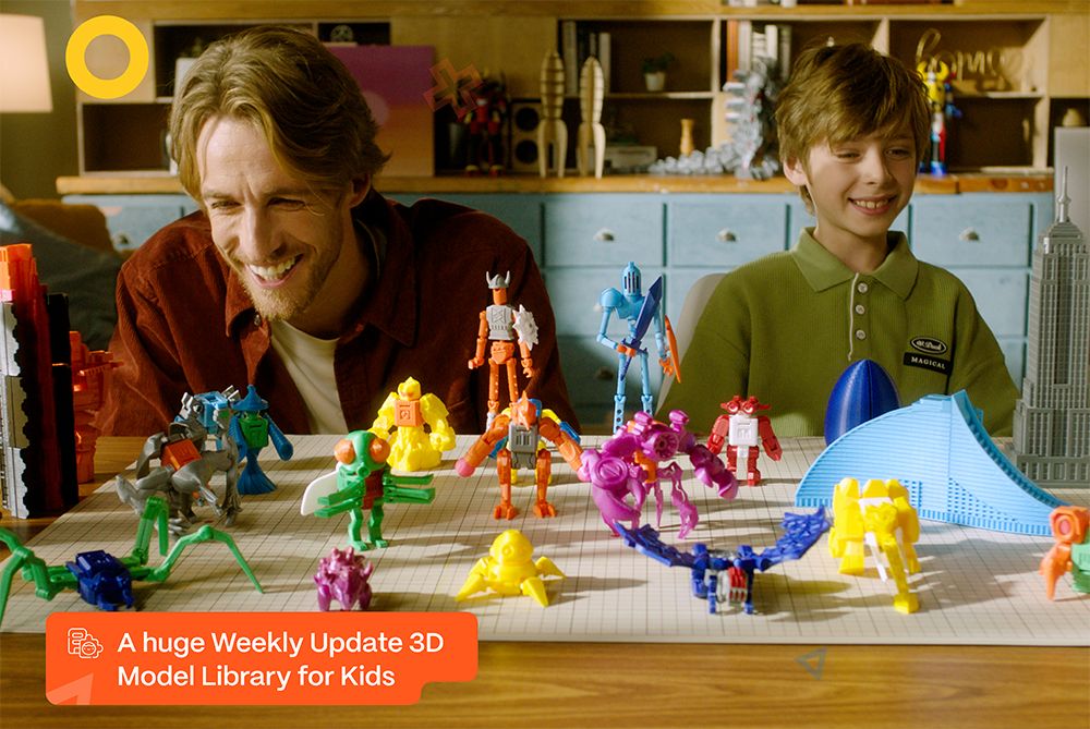 AOSEED X-MAKER JOY 3D Printer for Kids, AI Voice Interaction, Smart App Control, Time-lapse Video, Mini Program