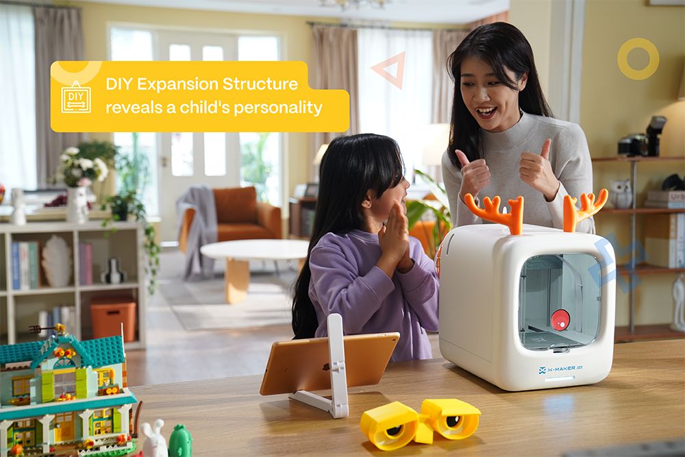AOSEED X-MAKER JOY 3D Printer for Kids, AI Voice Interaction, Smart App Control, Time-lapse Video, Mini Program