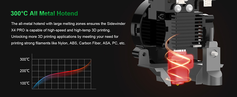 Artillery Sidewinder X4 Pro 3D Printer, 240*240*260mm, 500mm/s Printing Speed, X Y-axis Linear Rail, Direct Drive Extruder, 81 Points Auto Levelling, Double Pull Rod, Auto Cleaning Nozzle