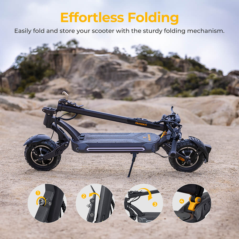 Ausom Gallop SR1 Electric Scooter 52V 20.8Ah with NFC Lock, Dual 1000W Motors, 41mph Max Speed, 54-Mile Range, E-ABS & Hydraulic Disc Brakes
