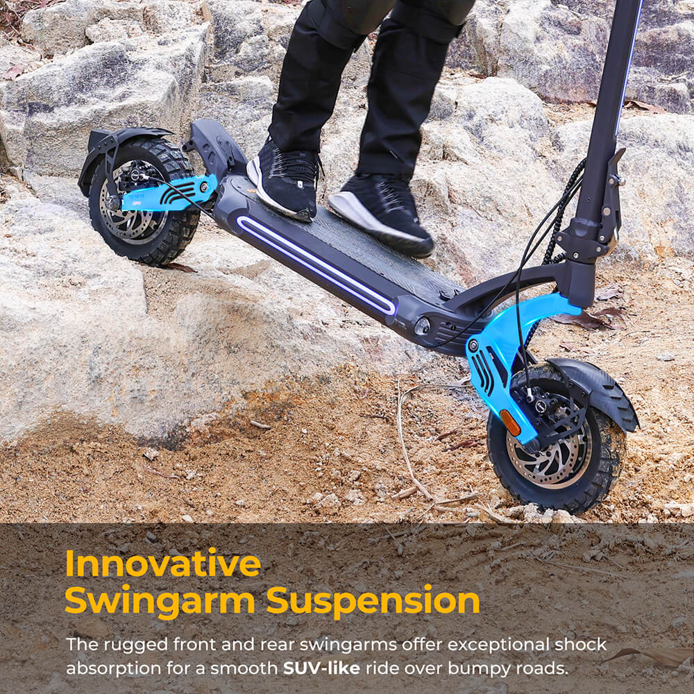 Ausom Gallop SR1 Electric Scooter 52V 20.8Ah with NFC Lock, Dual 1000W Motors, 41mph Max Speed, 54-Mile Range, E-ABS & Hydraulic Disc Brakes