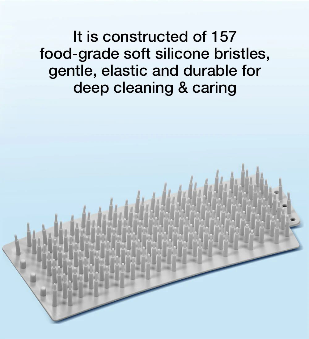 Dogness Pet Paws Washer Cup with Soft Silicone Bristles, Foot Washing for Puppy Cat - White