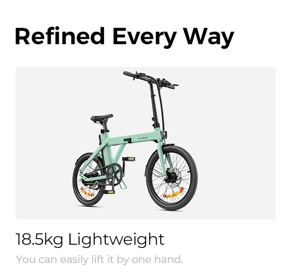 ENGWE P20 Ace Limited Edition Folding Electric Bike, 250W Silent Motor Torque Sensor, Carbon Belt, 36V 9,6Ah Battery, 100km Range, 25km/h Max Speed, Hydraulic Disc Brake, 18.Nízka hmotnosť 5 kg, smerovka