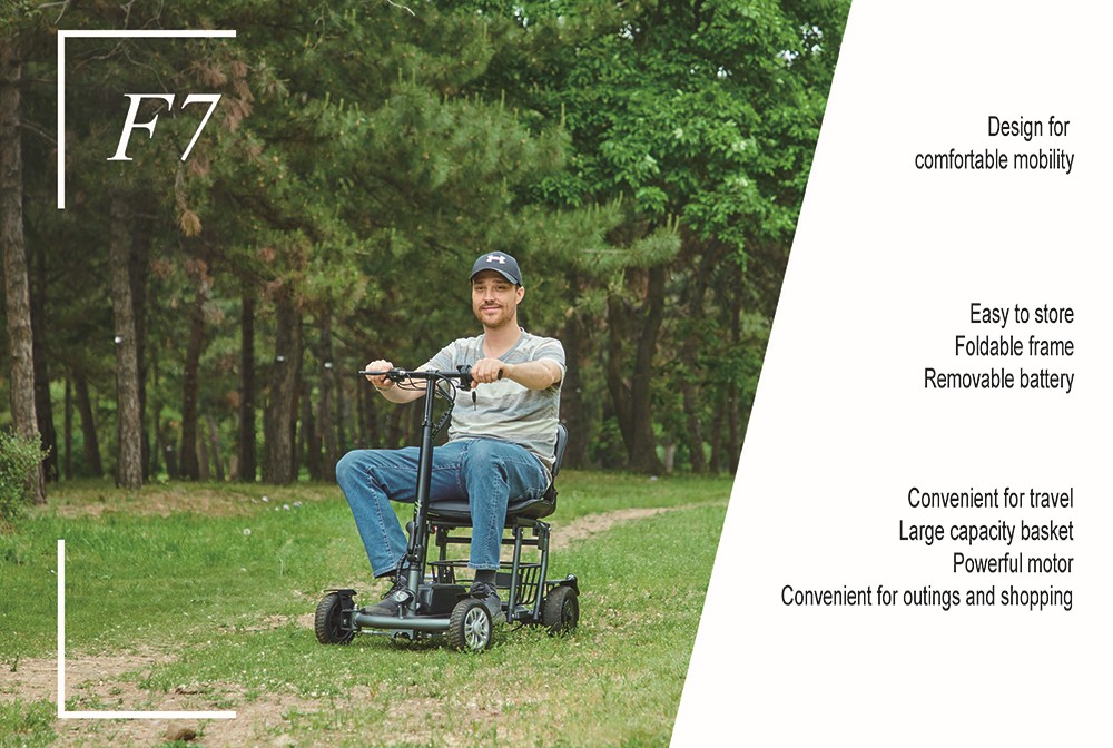 Freejoyer F7 Four-wheel Electric Scooter with Seat, 300W Motor, 36V 8AH Battery, 15km/h Max Speed, 25km Max Range
