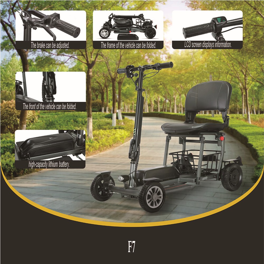 Freejoyer F7 Four-wheel Electric Scooter with Seat, 300W Motor, 36V 8AH Battery, 15km/h Max Speed, 25km Max Range