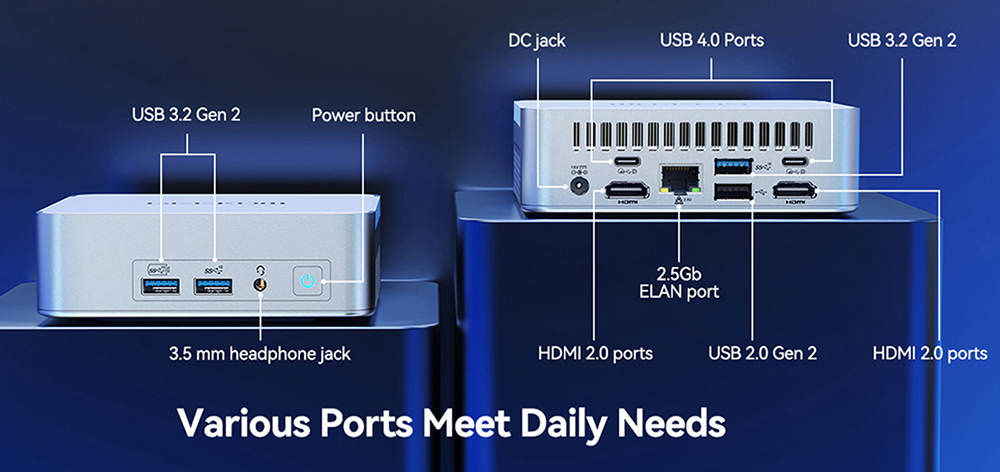 GEEKOM XT13 Pro Mini PC, Intel Core i9-13900H 14 Core Max 5.4GHz, 32GB RAM 2TB SSD, 2*USB 4 (8K)+2*HDMI 2.0 (4K) 4 Screens Display,WiFi 6E Bluetooth 5.2, 3*USB 3.2 1*USB 2.0 1*RJ45 1*3.5mm Audio Jack