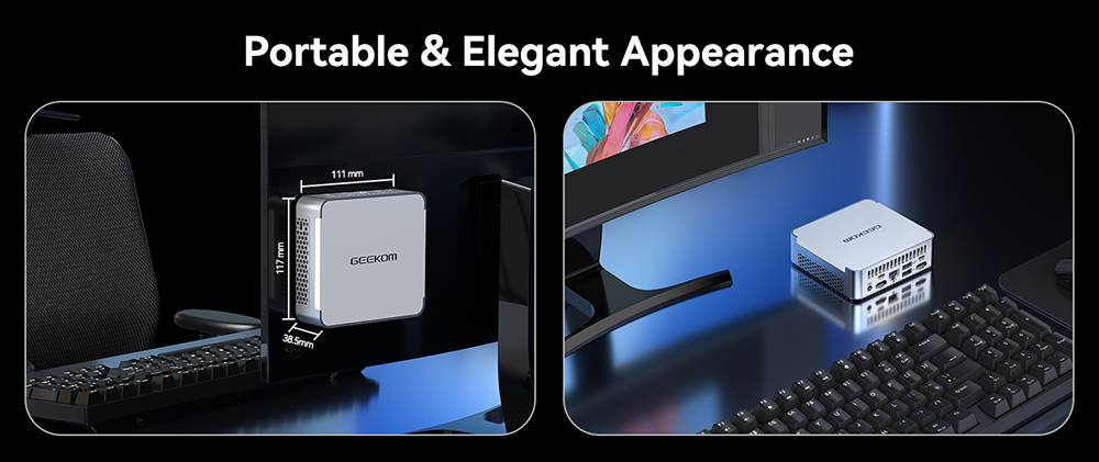 GEEKOM XT13 Pro Mini PC, Intel Core i9-13900H 14 Core Max 5.4GHz, 32GB RAM 2TB SSD, 2*USB 4 (8K)+2*HDMI 2.0 (4K) 4 Screens Display,WiFi 6E Bluetooth 5.2, 3*USB 3.2 1*USB 2.0 1*RJ45 1*3.5mm Audio Jack