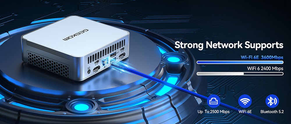 GEEKOM XT13 Pro Mini PC, Intel Core i9-13900H 14 Core Max 5.4GHz, 32GB RAM 2TB SSD, 2*USB 4 (8K)+2*HDMI 2.0 (4K) 4 Screens Display,WiFi 6E Bluetooth 5.2, 3*USB 3.2 1*USB 2.0 1*RJ45 1*3.5mm Audio Jack