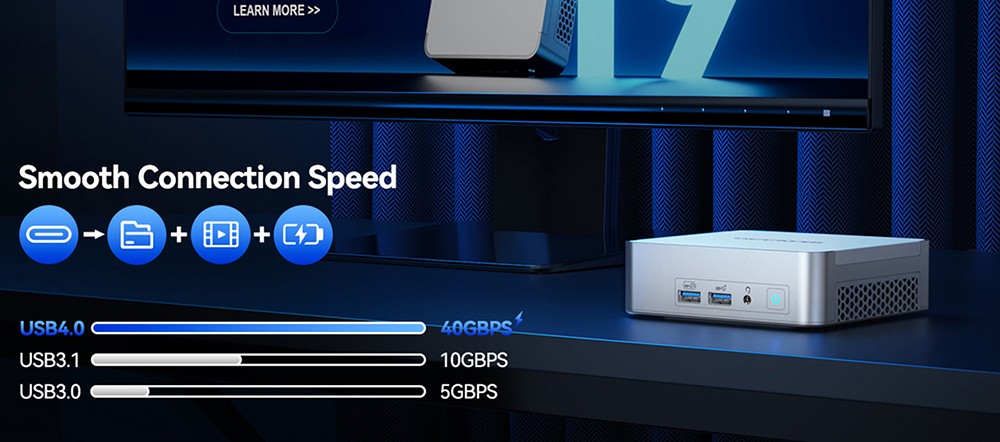 GEEKOM XT13 Pro Mini PC, Intel Core i9-13900H 14 Core Max 5.4GHz, 32GB RAM 2TB SSD, 2*USB 4 (8K)+2*HDMI 2.0 (4K) 4 Screens Display,WiFi 6E Bluetooth 5.2, 3*USB 3.2 1*USB 2.0 1*RJ45 1*3.5mm Audio Jack