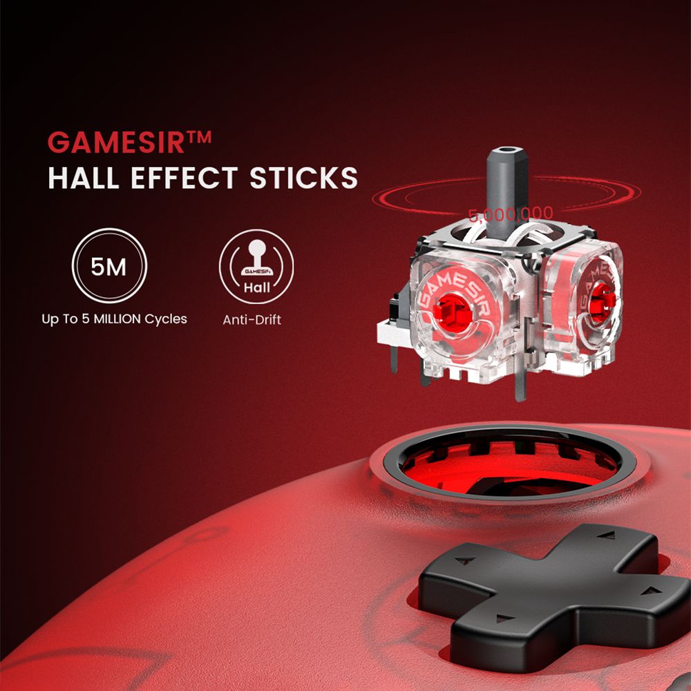 [Xbox Certified] GameSir T7 Wired Game Controller, 1-month Free XGPU, Hall Effect Sticks, Hall Triggers, Compatible with Xbox and Xbox One X/S Series, Steam, Windows 10/11 - Creamsicle White