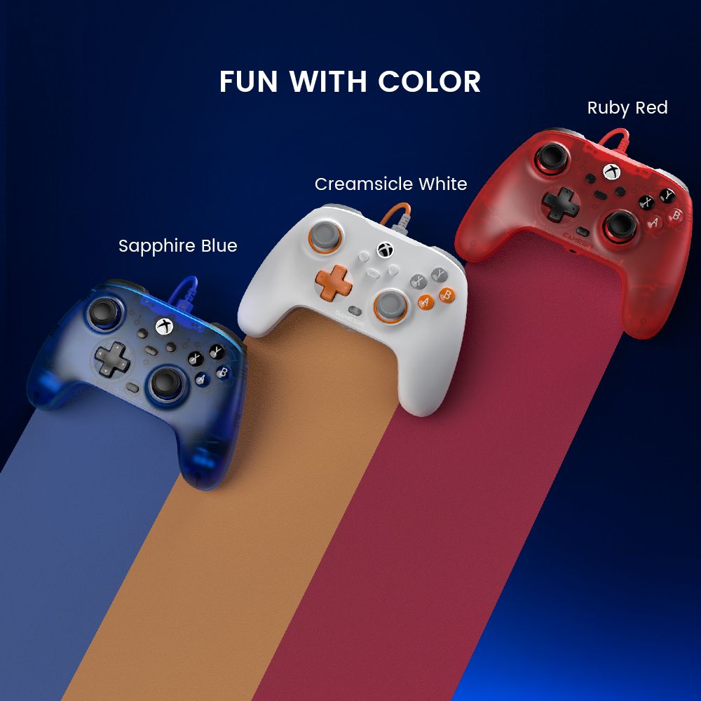 [Xbox Certified] GameSir T7 Wired Game Controller, 1-month Free XGPU, Hall Effect Sticks, Hall Triggers, Compatible with Xbox and Xbox One X/S Series, Steam, Windows 10/11 - Sapphire Blue