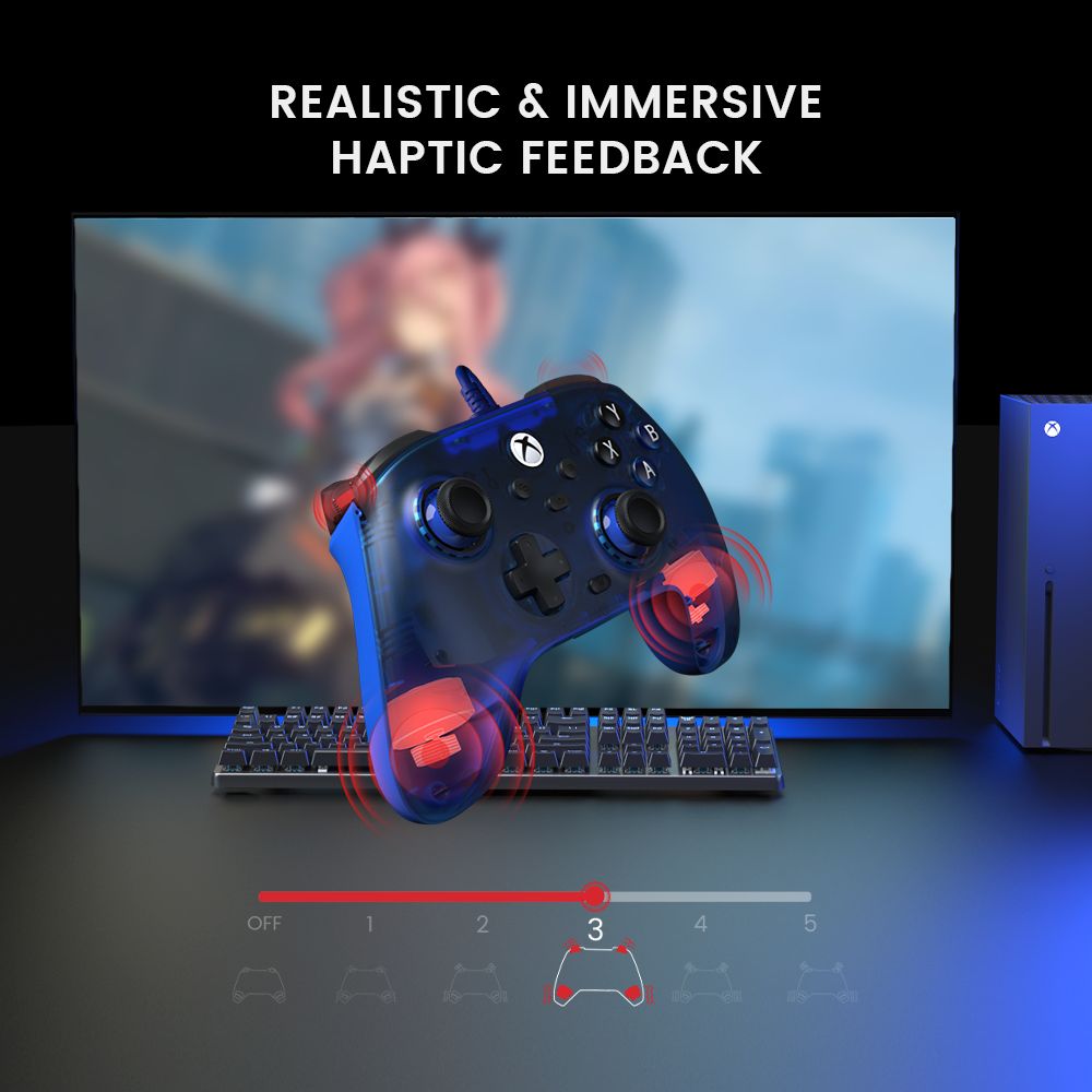 [Xbox Certified] GameSir T7 Wired Game Controller, 1-month Free XGPU, Hall Effect Sticks, Hall Triggers, Compatible with Xbox and Xbox One X/S Series, Steam, Windows 10/11 - Sapphire Blue