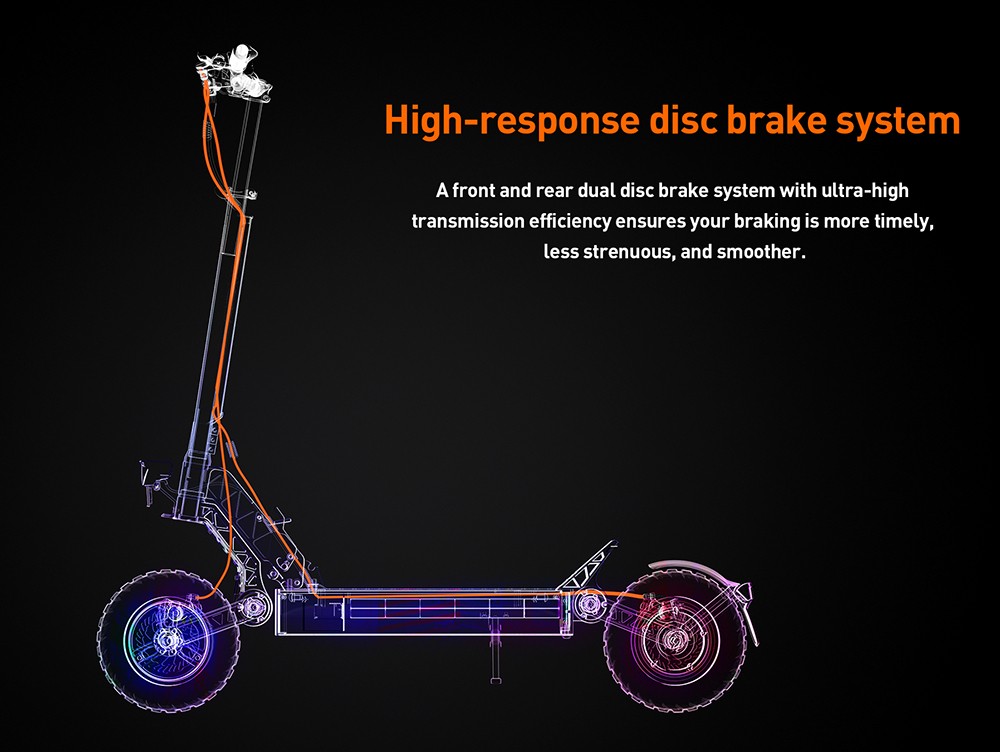 Joyor S8 Electric Scooter, 600W motor, 48V 26AH batéria, 10 palcové pneumatiky, max. rýchlosť 25 km/h, dojazd 90 km, dvojitá mechanická kotúčová brzda