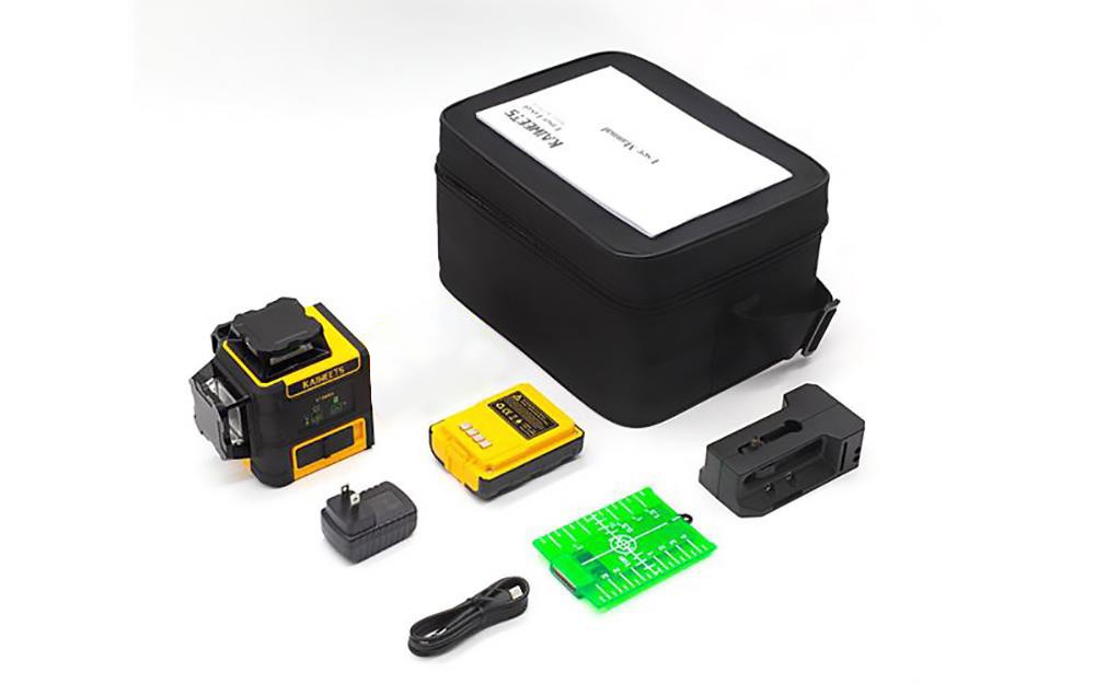 KAIWEETS KT360A 3*360 Self Leveling Laser Level, for Picture Hanging, Horizontal/Vertical Line Laser