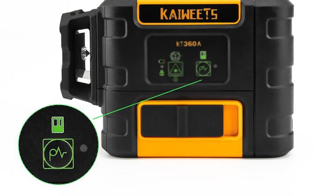 KAIWEETS KT360A 3*360 Self Leveling Laser Level, for Picture Hanging, Horizontal/Vertical Line Laser