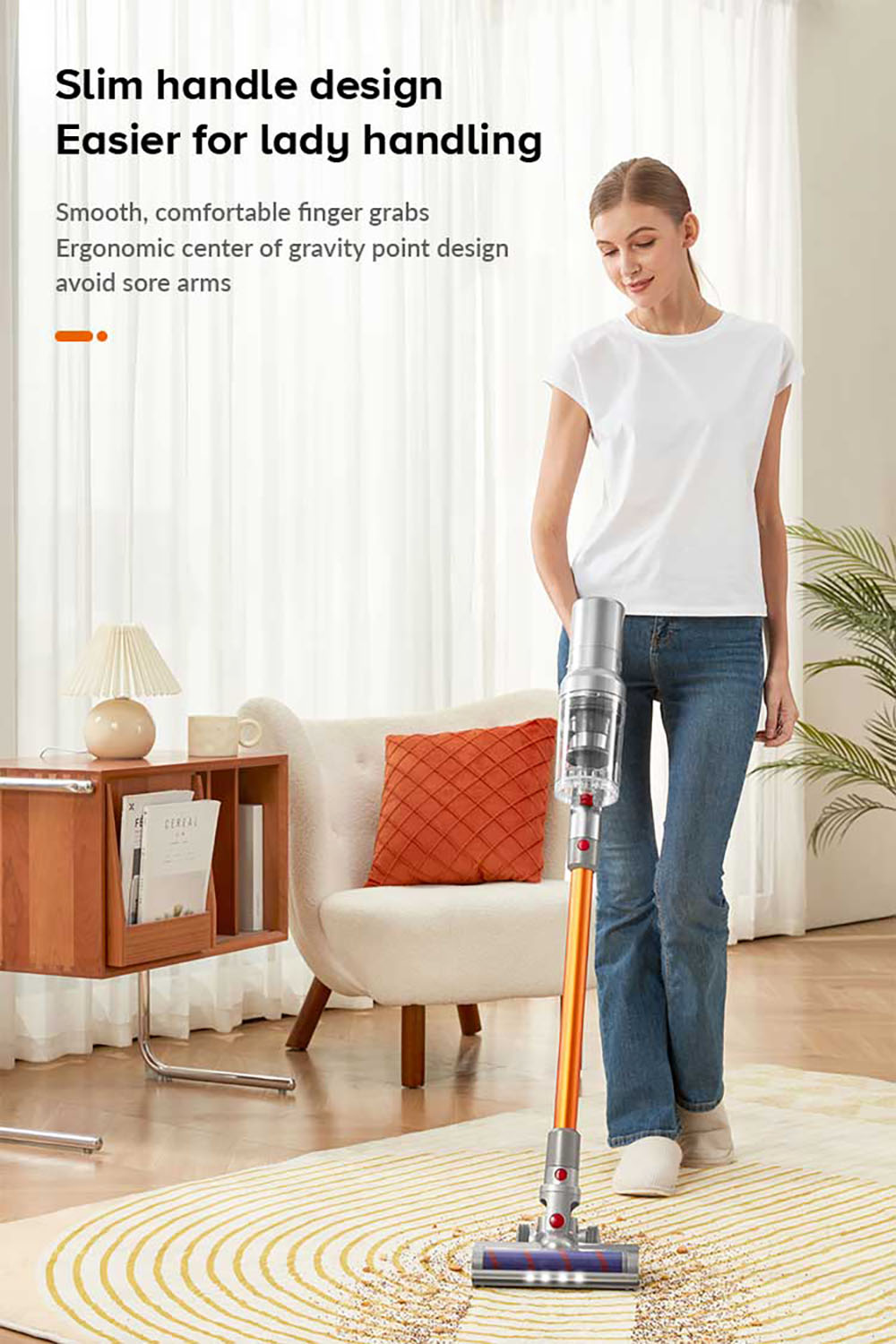 Liectroux i10 Cordless Stick Vacuum Cleaner, Smart Dust Sensing, 250W BLDC, 27kPa Suction, Colorful Touch Screen, LED Front Light, 45mins Runtime, for Carpet, Floor, Car &; Pet Hair