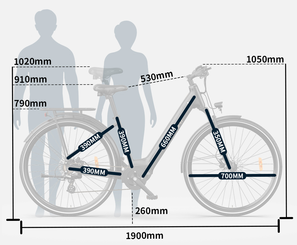 ONESPORT OT07 Electric Bike, 250W BAFANG Motor, 36V 10,4AH batéria, 27.5" pneumatiky, max. rýchlosť 25 km/h, dojazd 90 km, vidlica pohlcujúca nárazy, hydraulické kotúčové brzdy, 7-rýchlostný prevod SHIMANO - čierny