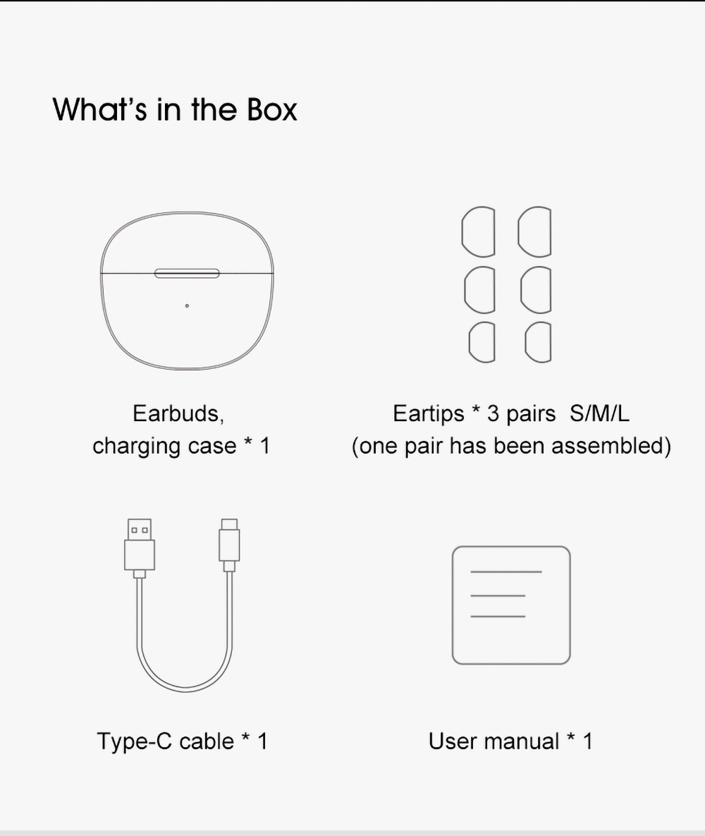 QCY HT03 ANC TWS Earbuds, Bluetooth 5.1