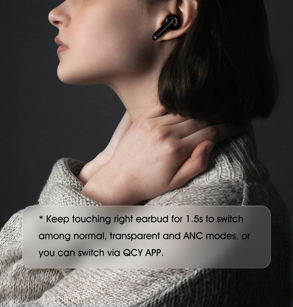QCY HT03 ANC TWS Earbuds, Bluetooth 5.1