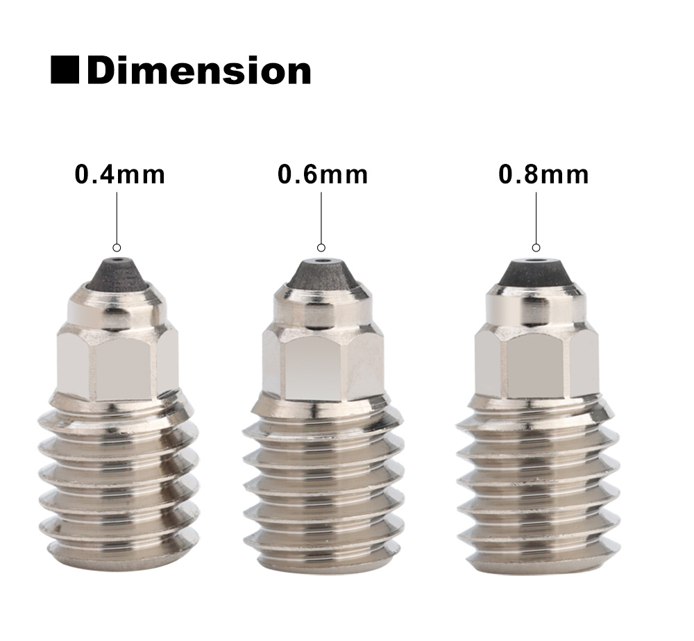 Trianglelab 0.4mm TZ ZSD Diamond Copper Alloy Nozzle, Compatible with TZ1.0/ TZ2.0/ TZ3.0/ TZ-E3-2.0/ TZ-V6-2.0 Hotend