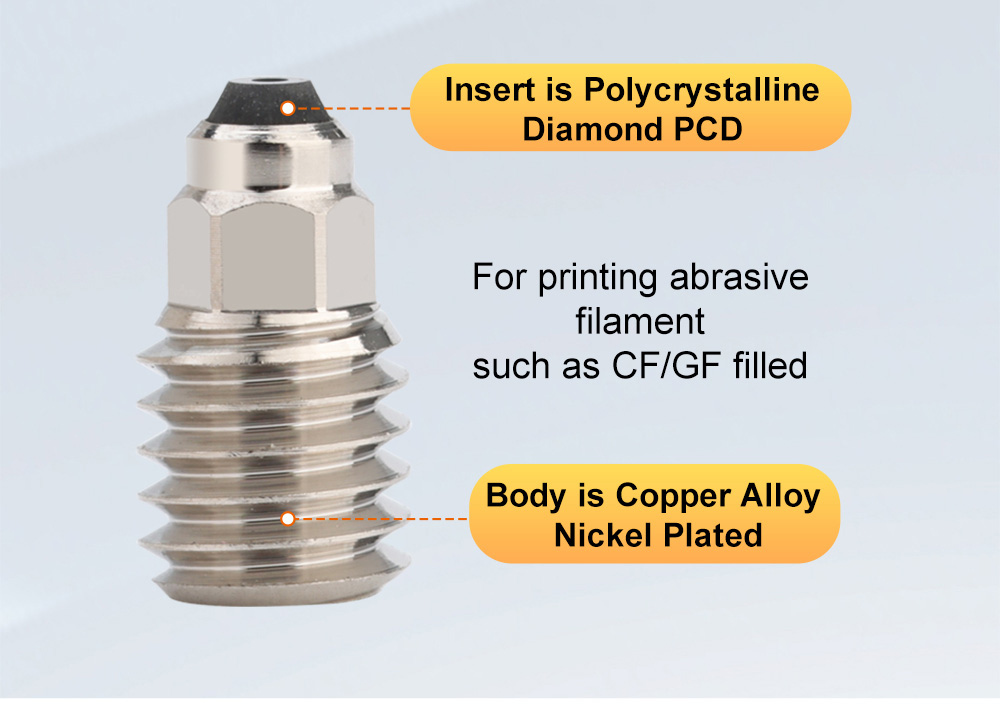 Trianglelab 0.4mm TZ ZSD Diamond Copper Alloy Nozzle, Compatible with TZ1.0/ TZ2.0/ TZ3.0/ TZ-E3-2.0/ TZ-V6-2.0 Hotend