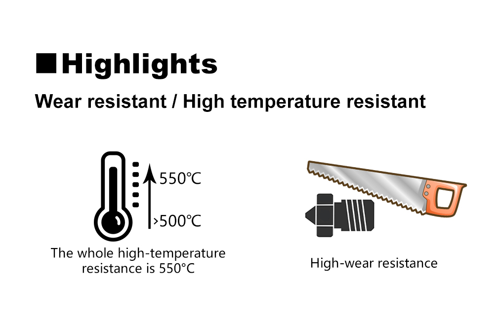 Trianglelab 0.4mm TZ ZSD Diamond Copper Alloy Nozzle, Compatible with TZ1.0/ TZ2.0/ TZ3.0/ TZ-E3-2.0/ TZ-V6-2.0 Hotend