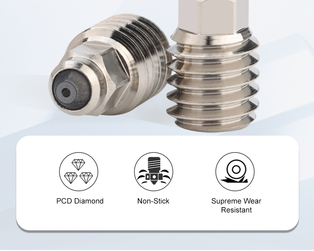 Trianglelab 0.4mm TZ ZSD Diamond Copper Alloy Nozzle, Compatible with TZ1.0/ TZ2.0/ TZ3.0/ TZ-E3-2.0/ TZ-V6-2.0 Hotend