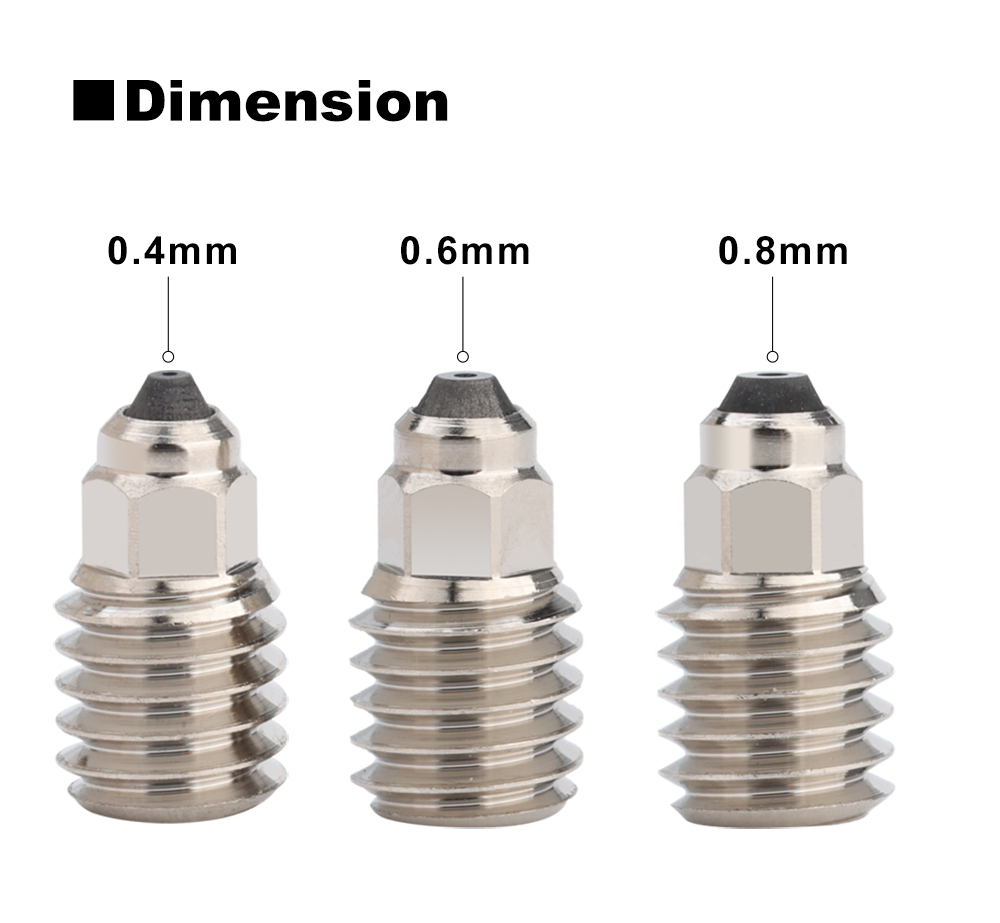 Trianglelab 0.4mm TZ ZSD Diamond Copper Alloy Nozzle, Compatible with TZ1.0/ TZ2.0/ TZ3.0/ TZ-E3-2.0/ TZ-V6-2.0 Hotend