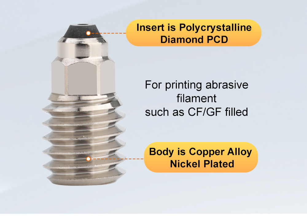 Trianglelab 0.4mm TZ ZSD Diamond Copper Alloy Nozzle, Compatible with TZ1.0/ TZ2.0/ TZ3.0/ TZ-E3-2.0/ TZ-V6-2.0 Hotend
