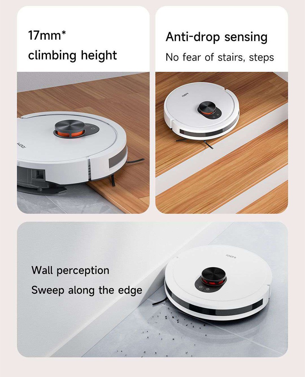 Xiaomi ROIDMI EVE CC Roboterstaubsauger, Staubsaugen und Wischen, 3800 Pa Saugleistung, 0,29 l Wassertank, 0,26 l Staubbeh&auml;lter