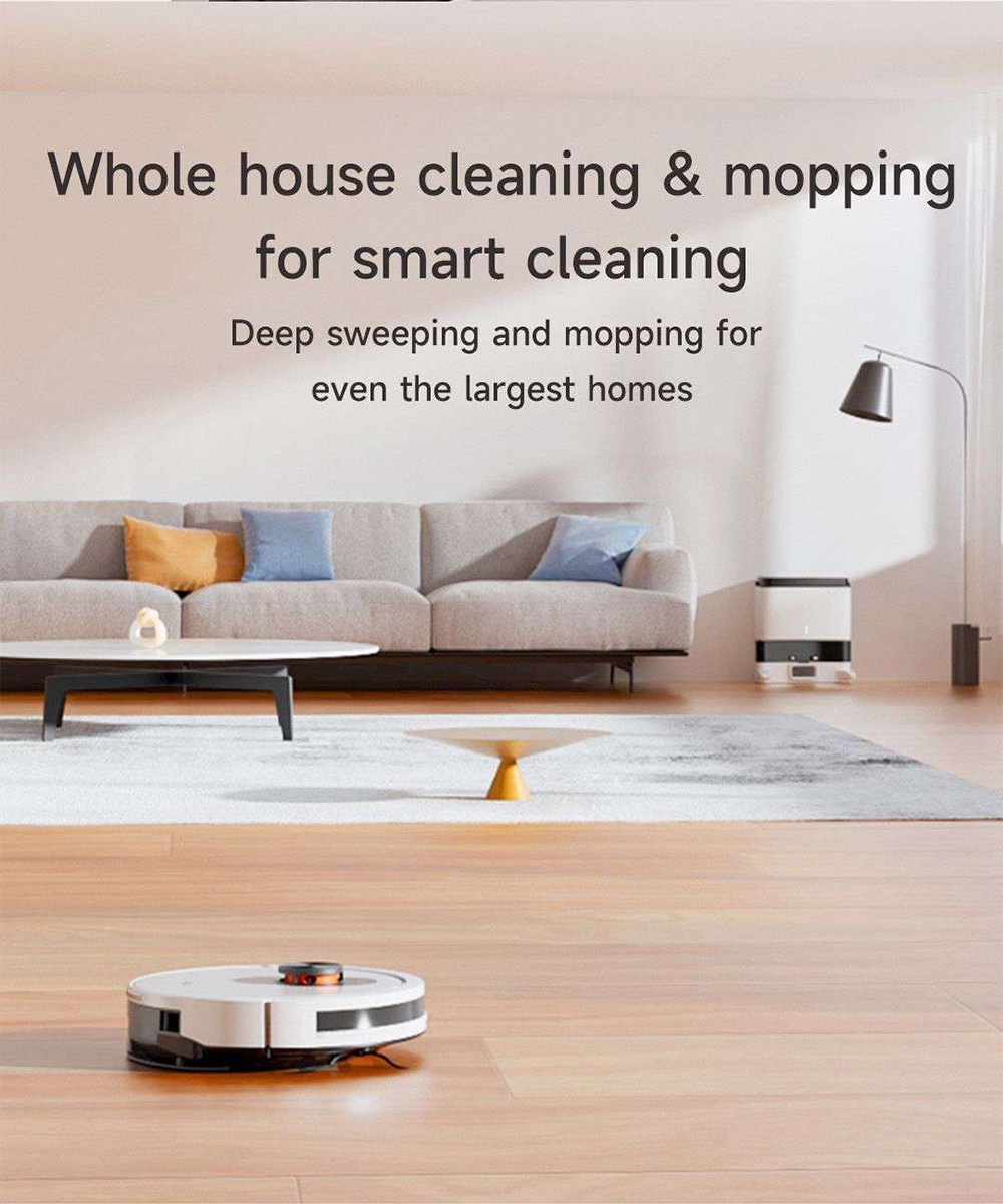 Xiaomi ROIDMI EVE CC Roboterstaubsauger, Staubsaugen und Wischen, 3800 Pa Saugleistung, 0,29 l Wassertank, 0,26 l Staubbeh&auml;lter