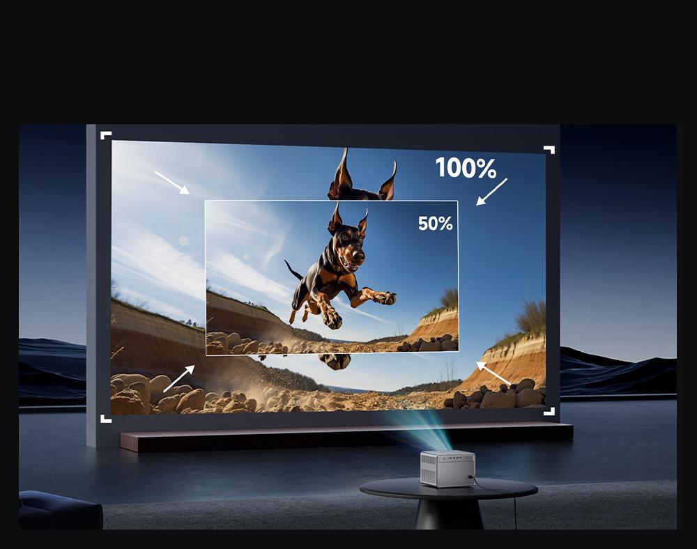 WANBO DaVinci 1 Pro Beamer, 600 ANSI, Native 1080P, Android 11, 5G/2,4G WLAN, Autofokus/Automatische Trapezkorrektur/Automatische Bildschirmanpassung/Hindernisvermeidung